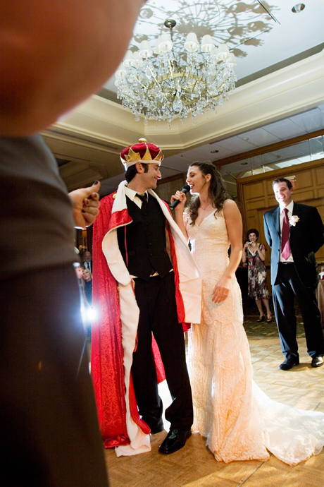 Groom is crowned King at an Intercontinental Hotel Wedding Reception